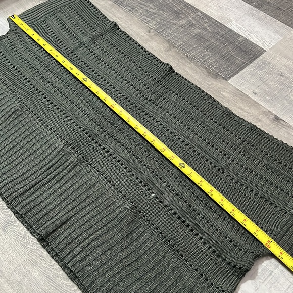 NWOT Forever 21 Gray Sweater Wrap Cardigan Short Sleeve Cocoon Tunic Dolman - Picture 14 of 14